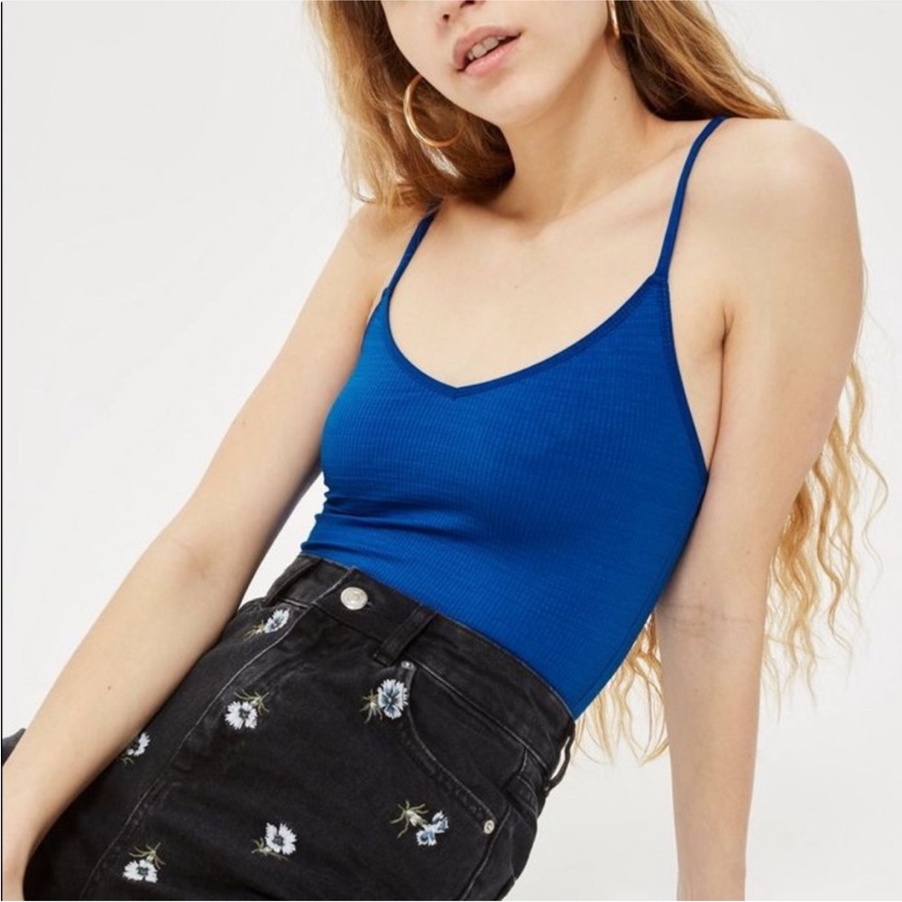 TOPSHOP - cobalt blue bodysuit cami